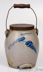 Nichols & Co., SIPE, NICHOLS & CO. / Williamsport, PA Stoneware Batter Pail, circa 1875, Stoneware