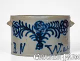 B.C. Milburn, Important B. C. MILBURN / Alexandria Stoneware Butter Crock Inscribed "Washington C. Milburn"