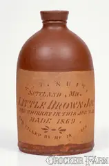 S. T. Suit, S.T. SUIT / SUITLAND, MD Tanware Little Brown Jug, 1879, Stoneware