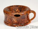 Rare JOHN BELL / WAYNESBORO, PA Redware Lady's Spittoon by John Bell, circa 1850-1880, Redware, sold Mar 2023