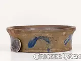 John Bell, Very Rare JOHN BELL / WAYNESBORO Stoneware Dish Incised "Stauffer & Shank", circa 1850-1880, Stoneware