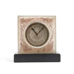 René Lalique, René Lalique (French, 1860-1945), 'Quatre Moineaux Du Japon', An Opalescent Glass Clock, glass
