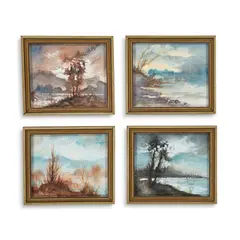 Robert Leslie Howey, Four Landscape Sketches, Watercolour and gouache