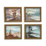 Robert Leslie Howey, Four Landscape Sketches, Watercolour and gouache