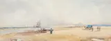 Thomas Bush Hardy, Bamburgh Beach, Northumberland, Watercolour