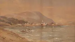 Landscape by Edward Tucker, watercolour, framed, sold Nov 2024
