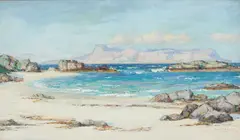 Ian Mcnicol, Eigg From Morar, Oil on board