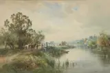Henry John Kinnaird, Thames Near Goring, Watercolour