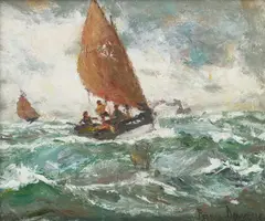 Patrick Downie, Heading Home, Oil on board