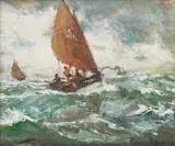 Patrick Downie, Heading Home, Oil on board