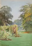 The Rose Garden by Theresa Sylvester Stannard, Watercolour, sold Nov 2024