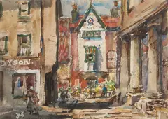 Rowland Henry Hill, Whitby Market Place, Watercolour