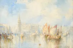 Frank Wasley, St Marks Basilica, Venice, Oil on canvas