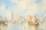 Frank Wasley, St Marks Basilica, Venice, Oil on canvas