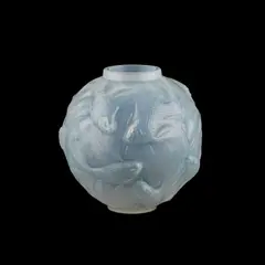 René Lalique, René Lalique (French, 1860-1945), 'Formose', A Vase, Designed 1924, glass, remnants of blue staining, etched R
