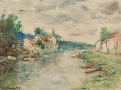 Emile Chamard-bois, La Riviere, Oil on canvas