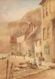 E. Nevil, Staithes, Watercolour