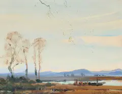 Frank Richards, An Evening Effect, Northern Italy, 1930, Watercolour and gouache