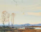 Frank Richards, An Evening Effect, Northern Italy, 1930, Watercolour and gouache