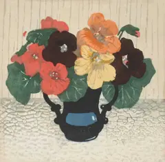 Dagmar Hooge, Nasturtiums, woodblock