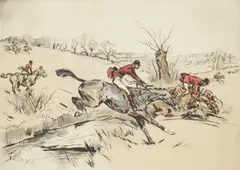 Tom Carr, Water!, pencil Coloured etching