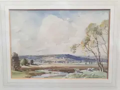 Tom Campbell, A Galloway Landscape, Watercolour and gouache