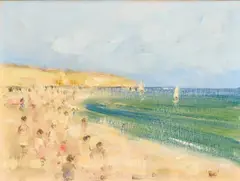 Walter John Beauvais, A Hot Day, Oil on board