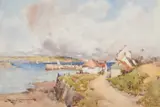 Charles Eyres Simmons, View Near St Ives, Watercolour