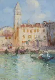 George Owen Wynne Apperley, Venice, Watercolour heightened with white