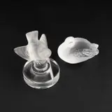 Two Lalique Models Of Birds by Lalique, glass, sold Jul 2024