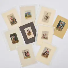 Elizabeth Howard, Nine Continental Figures And Landscape Views, Germany, Austria And Switzerland, Watercolours and one ink