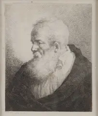 Michal Plonski, Head Of An Old Man, 1802, Etching