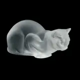 A Lalique Model Of A Cat, 'Chat Assis' by Lalique, glass, sold Jun 2024