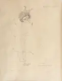 Teatro pánico, sin fecha. by Jose Luis Cuevas, Dibujo a tinta y lápices de color sobre papel (4)., sold Jun 2021