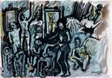 Umberto Giangrandi, Mixta sobre papel, Mixta sobre papel