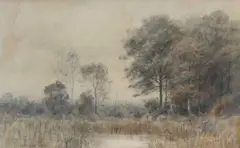 James Henry Moser, Woodland Scene, Watercolour on paper Image size: