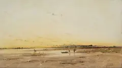 Louis Neubert, Sunset On The Beach, Watercolour and gouache Image size: