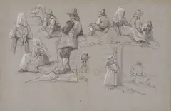 Thomas Brabazon Aylmer, Untitled, pencil heightened with gouache
