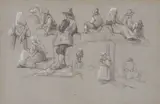 Thomas Brabazon Aylmer, Untitled, pencil heightened with gouache