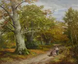 George Turner, 'Burnham Beeches', oil on canvas 62cm x 75cm
