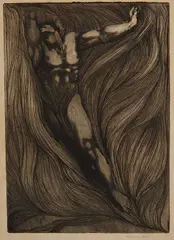 Fire by Vernon Hill, pencil l, sold Jul 2013