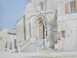 Charles H. H. Burleigh, The Old Steps, watercolour and pencil