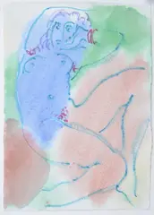 Edward Piper, 'Violet', 2007, watercolour and crayon 26cm x