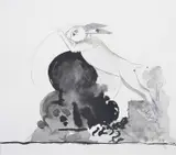 Graham Sutherland, 'The Buck Hare', pencil and watercolour 18cm x