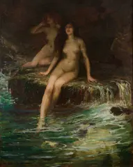 George Percy Jacomb-Hood, The Water Nymphs, oil on canvas