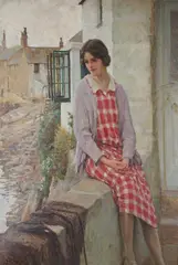 William Henry Margetson, A Lass That Loved A Sailor, oil on panel