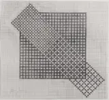 Tess Jaray, Untitled, pencil on graph paper