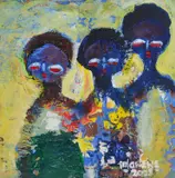 Tola Wewe, (i) MAN & WOMAN; (ii) WOMAN OF SUBSTANCE - A PAIR (i), acrylic on canvas