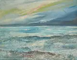 Ali Bayoumi, Seawaves, oil on canvas