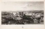 Edouard Willmann, A View Across Paris, Including Notre Dame Cathedral, 1860, etching with engraving